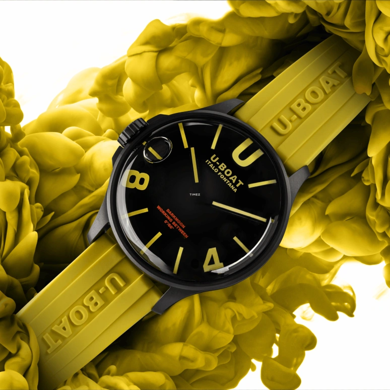 U-Boat,Darkmoon 44.80mm,44.80mm,Stainless Steel,Black,Quartz,Sapphire,Round,9522,9522/A