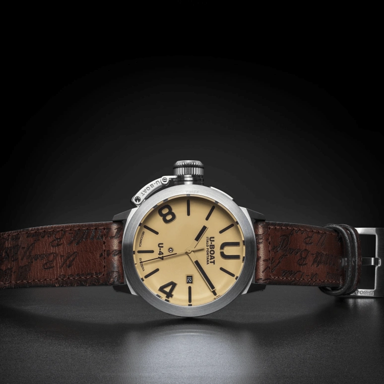 U-Boat,Classico 47mm,47mm,Stainless Steel,Beige,Automatic,Day,Sapphire,8106