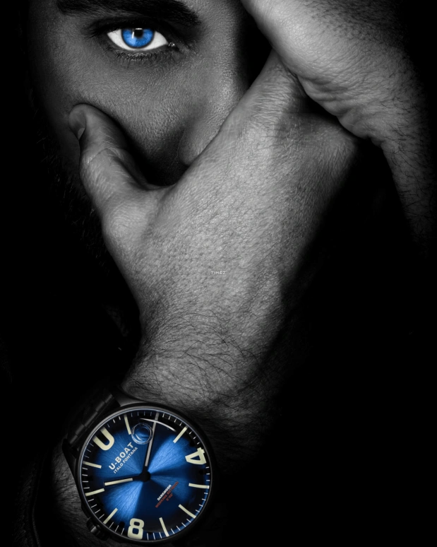 U-Boat,Darkmoon 44.80mm,44.80mm,Stainless Steel,Black,Blue,Beige,Quartz,Sapphire,Round,8700,8700/D