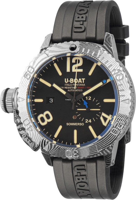 U-Boat,Sommerso 46mm,46mm,Stainless Steel,Black,Beige,Automatic,Day,41hours,9999