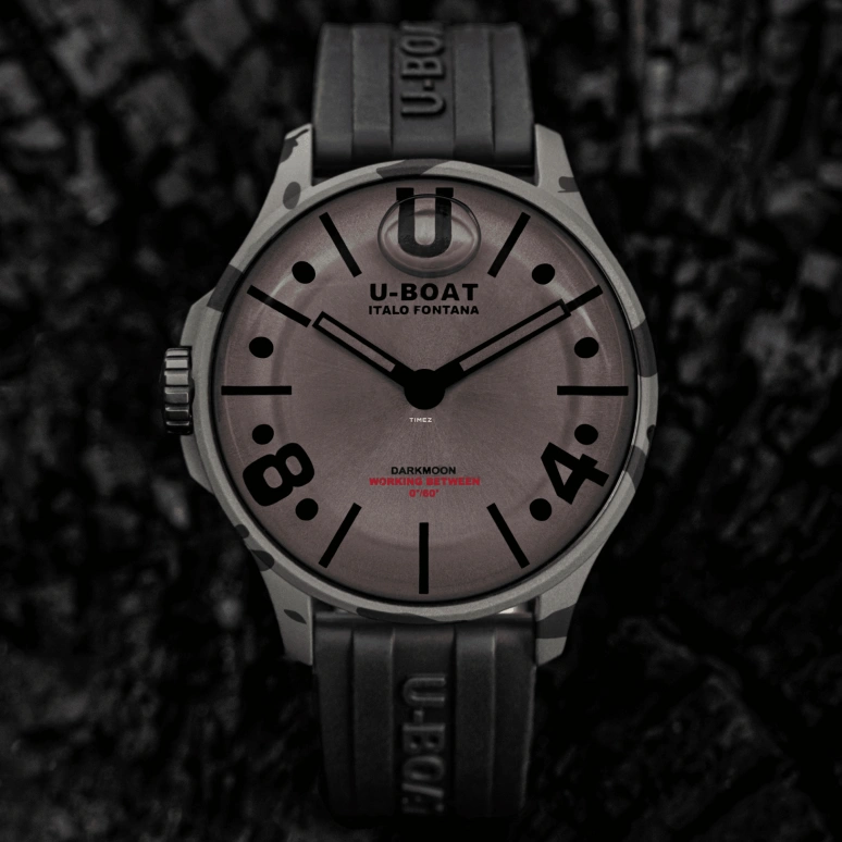 U-Boat,Darkmoon 40mm,40mm,Stainless Steel,Grey,Black,Quartz,Sapphire,Crystal Glass,Round,9551