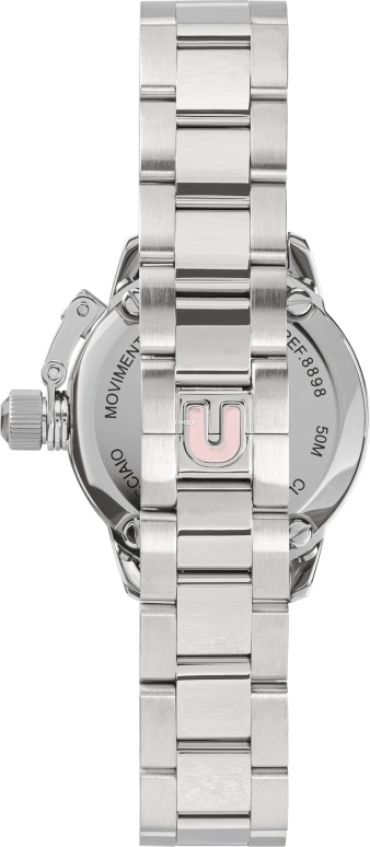U-Boat,Classico 30mm,30mm,Stainless Steel,Pink,Quartz,Day,Sapphire,8898