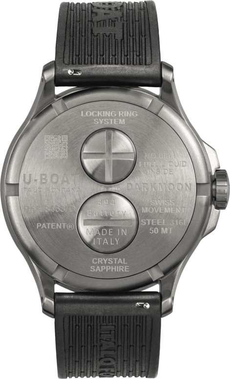 U-Boat,Darkmoon 46.50mm,46.50mm,Stainless Steel,Black,Quartz,Sapphire,Round,8463,8463/D