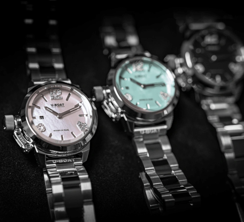 U-Boat,Classico 30mm,30mm,Stainless Steel,Black,Quartz,Day,Round,8899