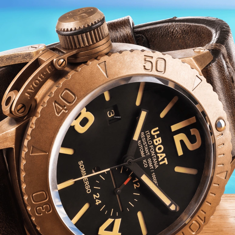 U-Boat,Sommerso 46mm,46mm,Bronze,Black,Automatic,Day,41hours,8486