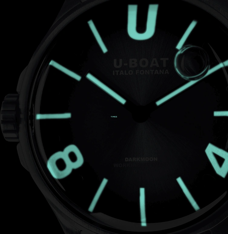 U-Boat,Darkmoon 40mm,40mm,Stainless Steel,Blue,Quartz,Sapphire,Round,9021,9021/C