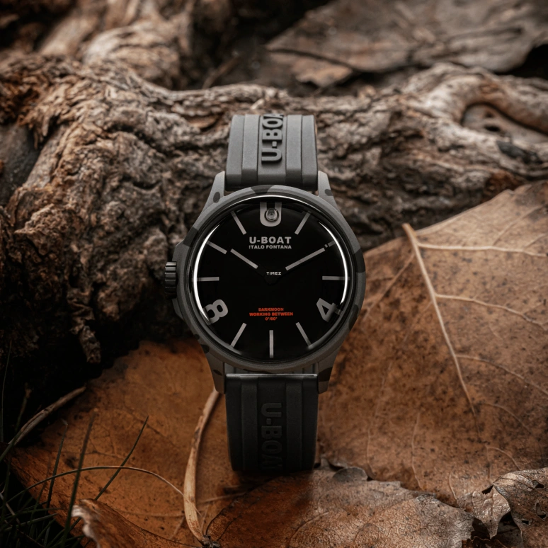 U-Boat,Darkmoon 40mm,40mm,Stainless Steel,Black,Grey,Quartz,Sapphire,Crystal Glass,Round,9552