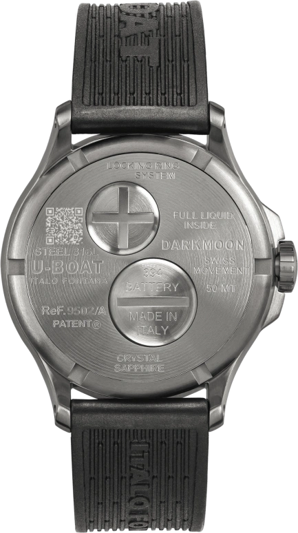 U-Boat,Darkmoon 40mm,40mm,Stainless Steel,Green,Black,Quartz,Sapphire,Round,9502,9502/A