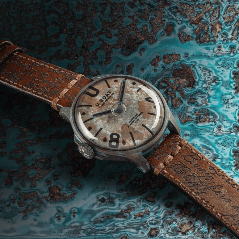 U-Boat,Darkmoon 44.80mm,44.80mm,Stainless Steel,Brown,Quartz,Sapphire,Crystal Glass,Round,9600