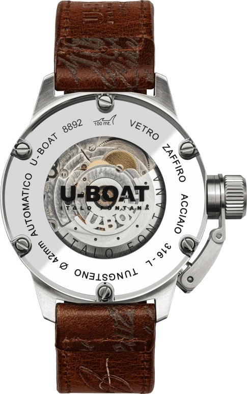 U-Boat,Classico 42mm,42mm,Stainless Steel,Cream,Automatic,Day,Sapphire,8892