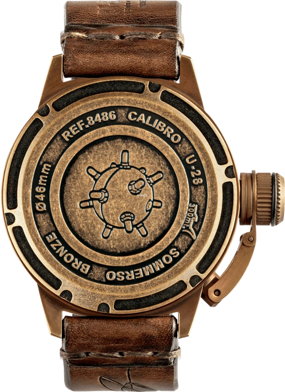 U-Boat,Sommerso 46mm,46mm,Bronze,Black,Automatic,Day,41hours,8486