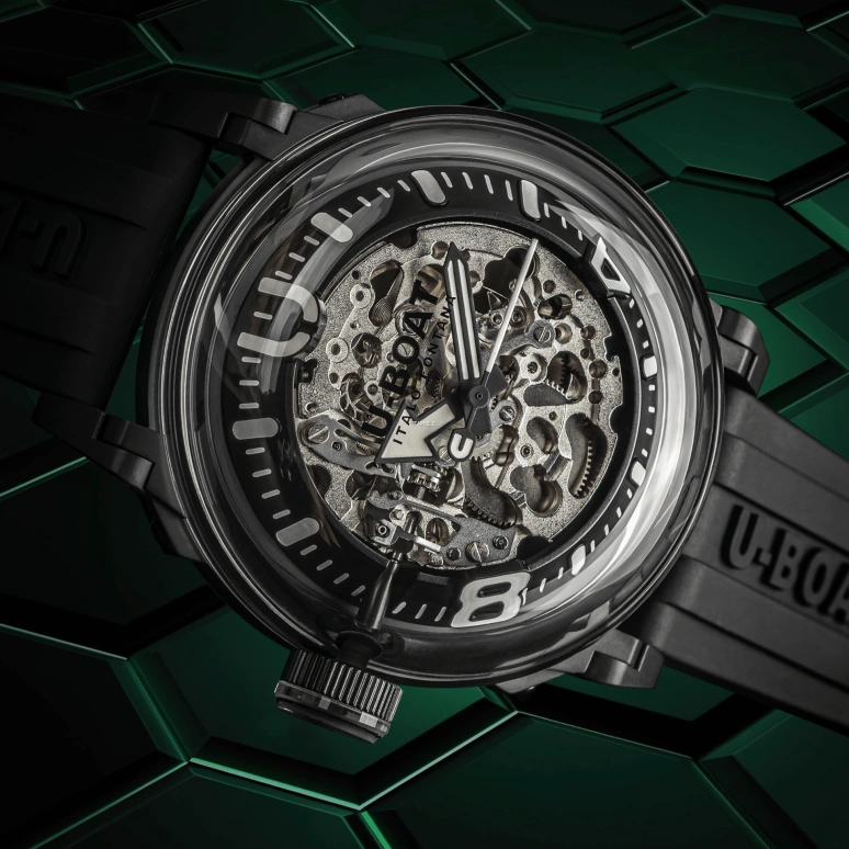 U-Boat,U-65 44mm,44mm,Stainless Steel,Black,Automatic,42hours,Hardlex,3349