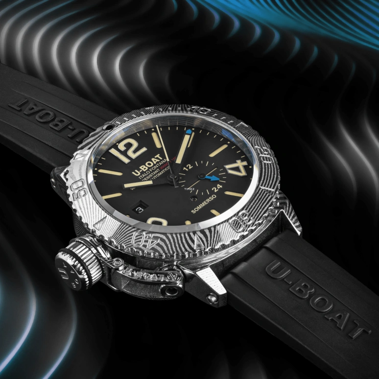 U-Boat,Sommerso 46mm,46mm,Stainless Steel,Black,Beige,Automatic,Day,41hours,9999