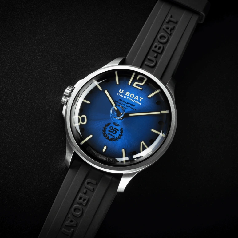 U-Boat,Darkmoon 46.50mm,46.50mm,Stainless Steel,Blue,Quartz,Sapphire,Crystal Glass,Round,2029