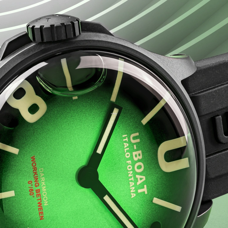 U-Boat,Darkmoon 41.50mm,41.50mm,Stainless Steel,Black,Green,Gradient,Quartz,Sapphire,Round,9503,9503/B
