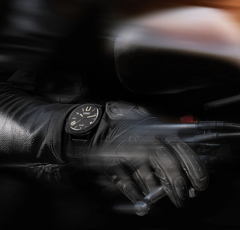 U-Boat,Classico 47mm,47mm,Stainless Steel,Black,Automatic,Day,Sapphire,9160