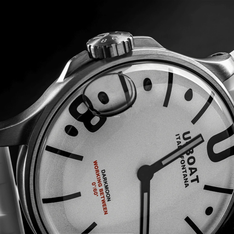 U-Boat,Darkmoon 44.80mm,44.80mm,Stainless Steel,Silver White,Quartz,Sapphire,Round,9542,9542/A