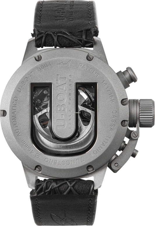 U-Boat,Classico 45mm,45mm,Titanium,Black,Automatic,Chronograph,Day,3004