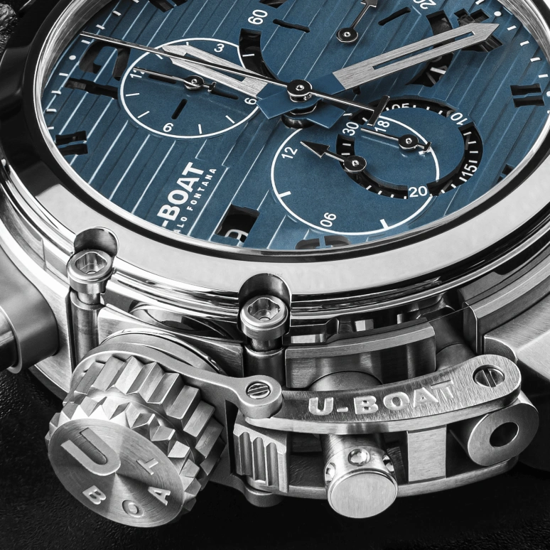 U-Boat,Chimera 46mm,46mm,Stainless Steel,Blue,Automatic,Chronograph,Day,9589