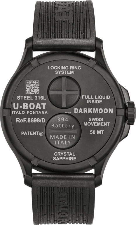 U-Boat,Darkmoon 46.50mm,46.50mm,Stainless Steel,Green,Black,Gradient,Quartz,Sapphire,Round,8698,8698/E