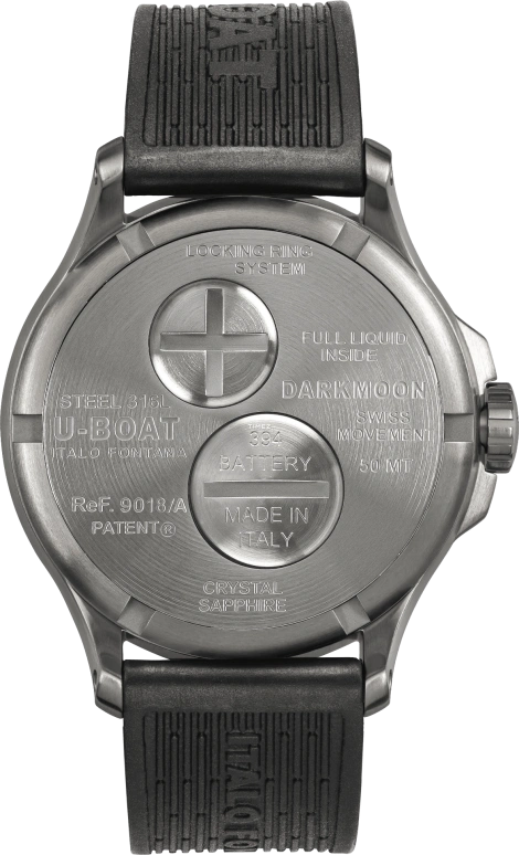 U-Boat,Darkmoon 40mm,40mm,Stainless Steel,Black,Beige,Quartz,Sapphire,Round,9018,9018/A