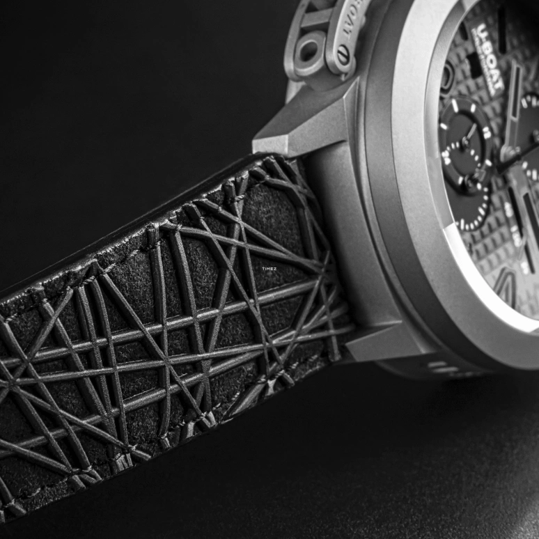 U-Boat,Classico 45mm,45mm,Titanium,Black,Grey,Automatic,Chronograph,Day,3002