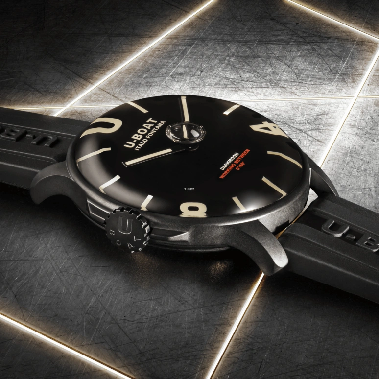 U-Boat,Darkmoon 46.50mm,46.50mm,Stainless Steel,Black,Quartz,Sapphire,Round,8464,8464/E