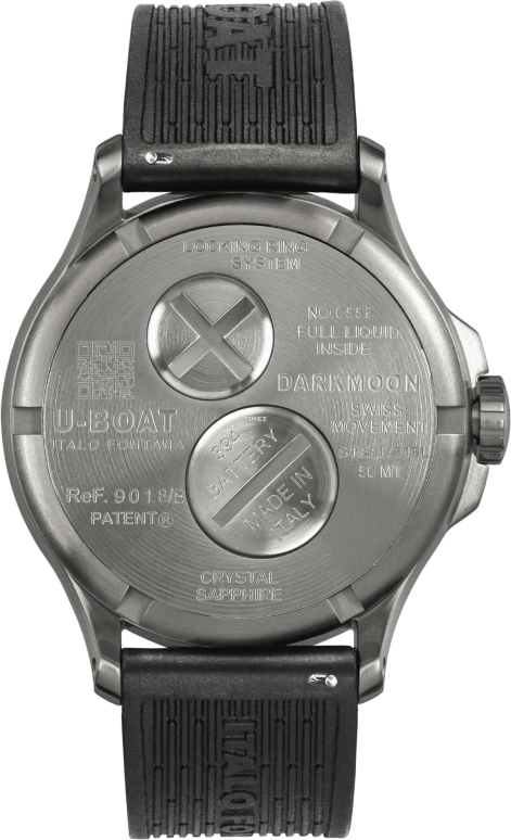 U-Boat,Darkmoon 40mm,40mm,Stainless Steel,Black,Quartz,Sapphire,Round,9018,9018/B
