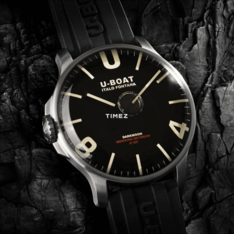 U-Boat,Darkmoon 44.80mm,44.80mm,Stainless Steel,Black,Quartz,Sapphire,Round,8463,8463/C