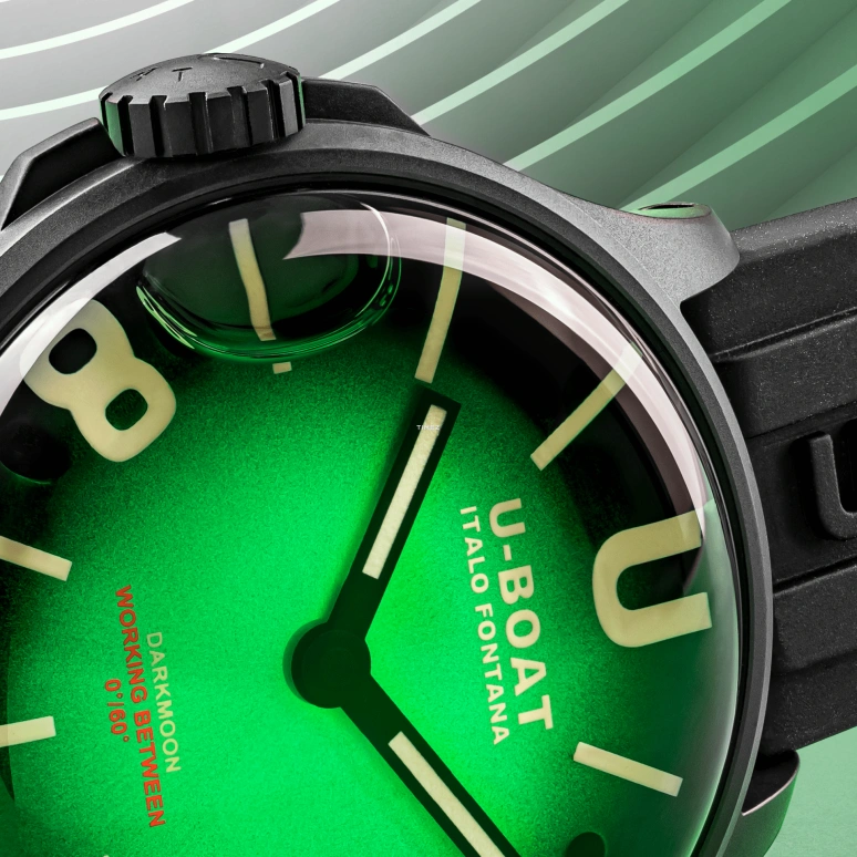 U-Boat,Darkmoon 40mm,40mm,Stainless Steel,Green,Black,Quartz,Sapphire,Round,9503,9503/A