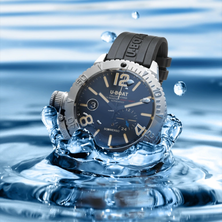 U-Boat,Classico 46mm,46mm,Stainless Steel,Black,Beige,Automatic,Day,41hours,9007,9007/A