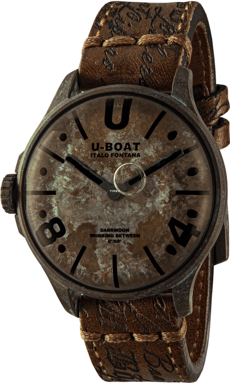 U-Boat,Darkmoon 46.50mm,46.50mm,Stainless Steel,Brown,Quartz,Sapphire,Round,9600,9600/A