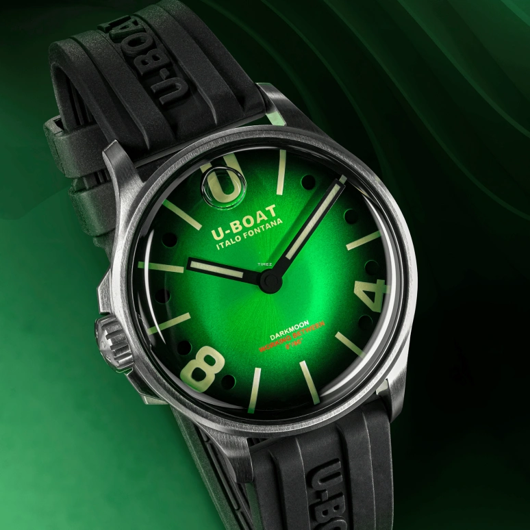 U-Boat,Darkmoon 41.50mm,41.50mm,Stainless Steel,Green,Black,Quartz,Sapphire,Round,9502,9502/B