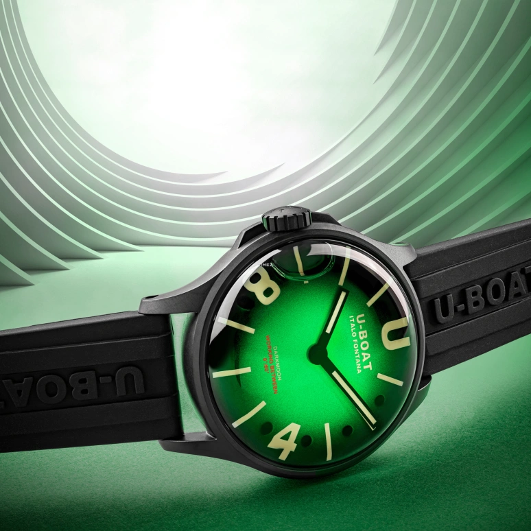 U-Boat,Darkmoon 41.50mm,41.50mm,Stainless Steel,Black,Green,Gradient,Quartz,Sapphire,Round,9503,9503/B