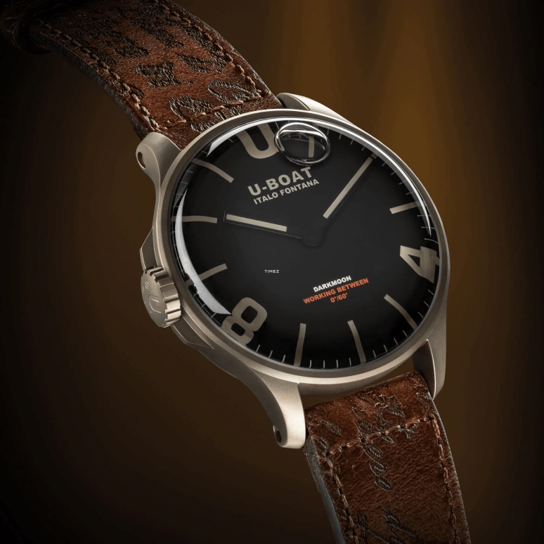 U-Boat,Darkmoon 44.80mm,44.80mm,Stainless Steel,Black,Quartz,Sapphire,Round,8467,8467/B