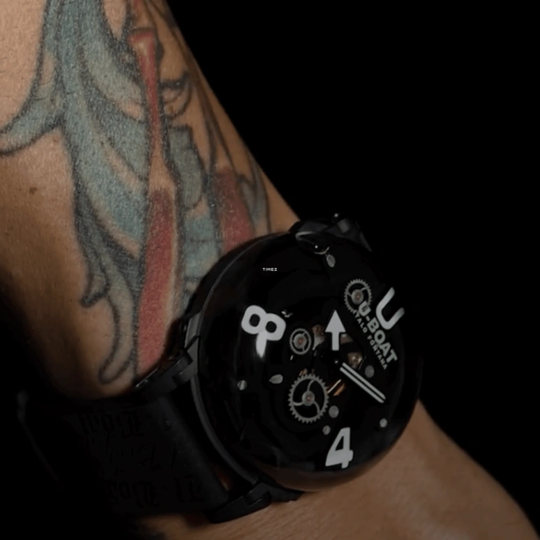 U-Boat,U-65 44mm,44mm,Stainless Steel,Black,Quartz,Sapphire,Crystal Glass,Round,3355