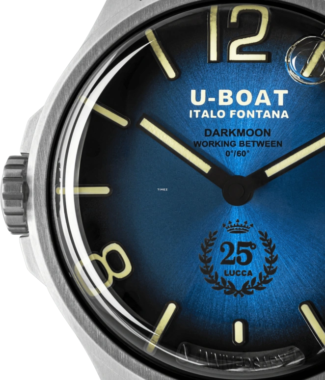 U-Boat,Darkmoon 46.50mm,46.50mm,Stainless Steel,Blue,Quartz,Sapphire,Crystal Glass,Round,2029