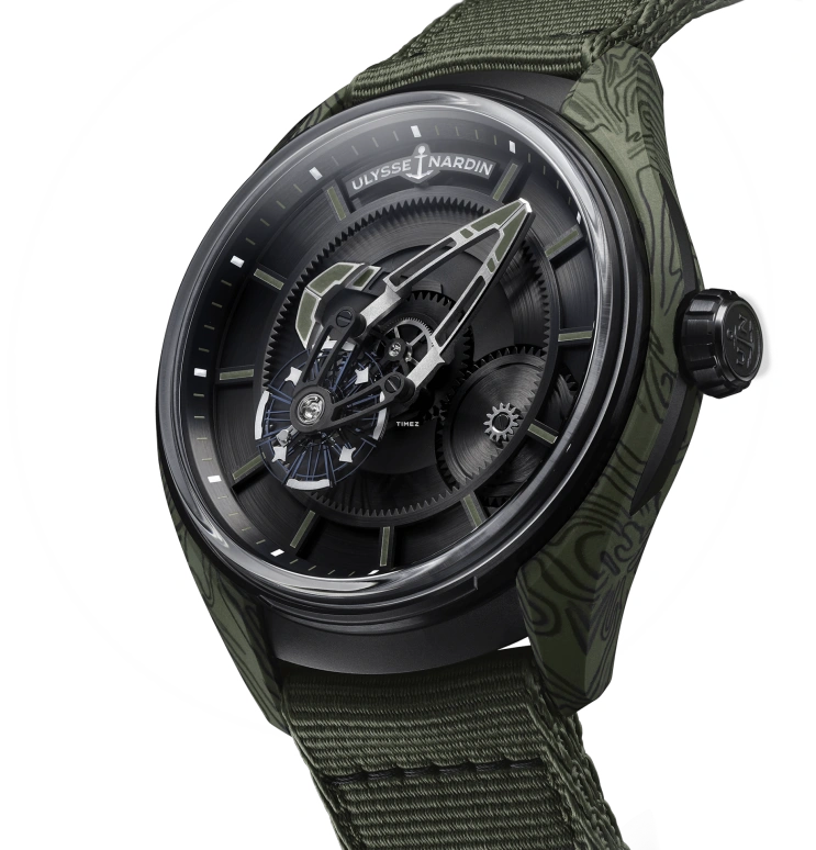 Ulysse Nardin,Freak 43mm,43mm,Resin,Titanium,Carbon,Skeleton,Automatic,Sapphire,Crystal Glass,Round,2303,2303-270-2A-KAKI/0B