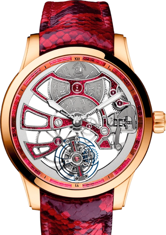 Ulysse Nardin,Classico 44mm,44mm,Rose Gold,Skeleton,Red,Handwound,Tourbillon,170hours,1706,1706-129/06