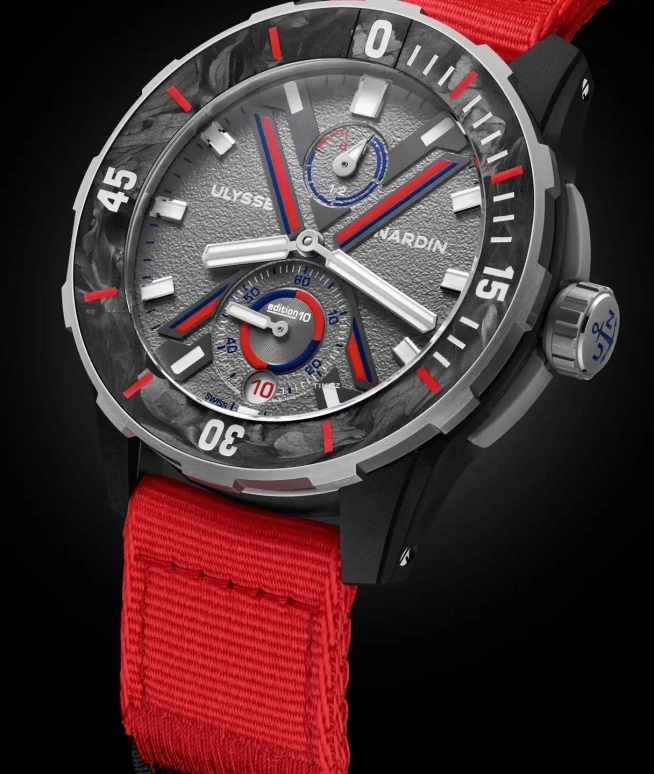 Ulysse Nardin,Diver 44mm,44mm,Carbon,Grey,Automatic,Day,Power Reserve Indicator,1183,1183-170LE-2A-VG/0B