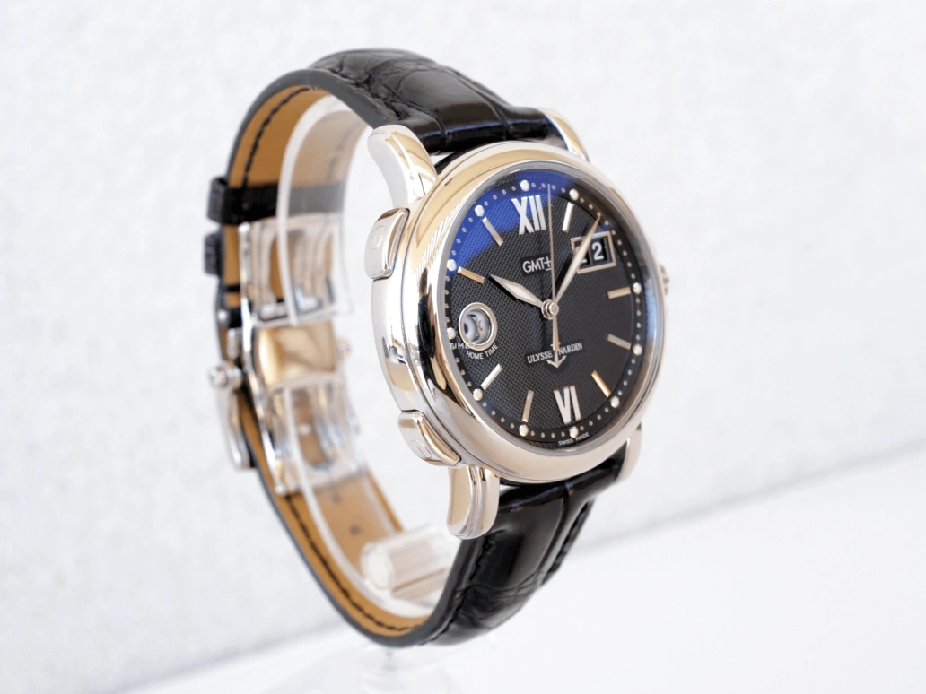 Ulysse Nardin,Dual Time 40mm,40mm,Stainless Steel,Black,Automatic,Dule Time,Big Date,223,223-88/382