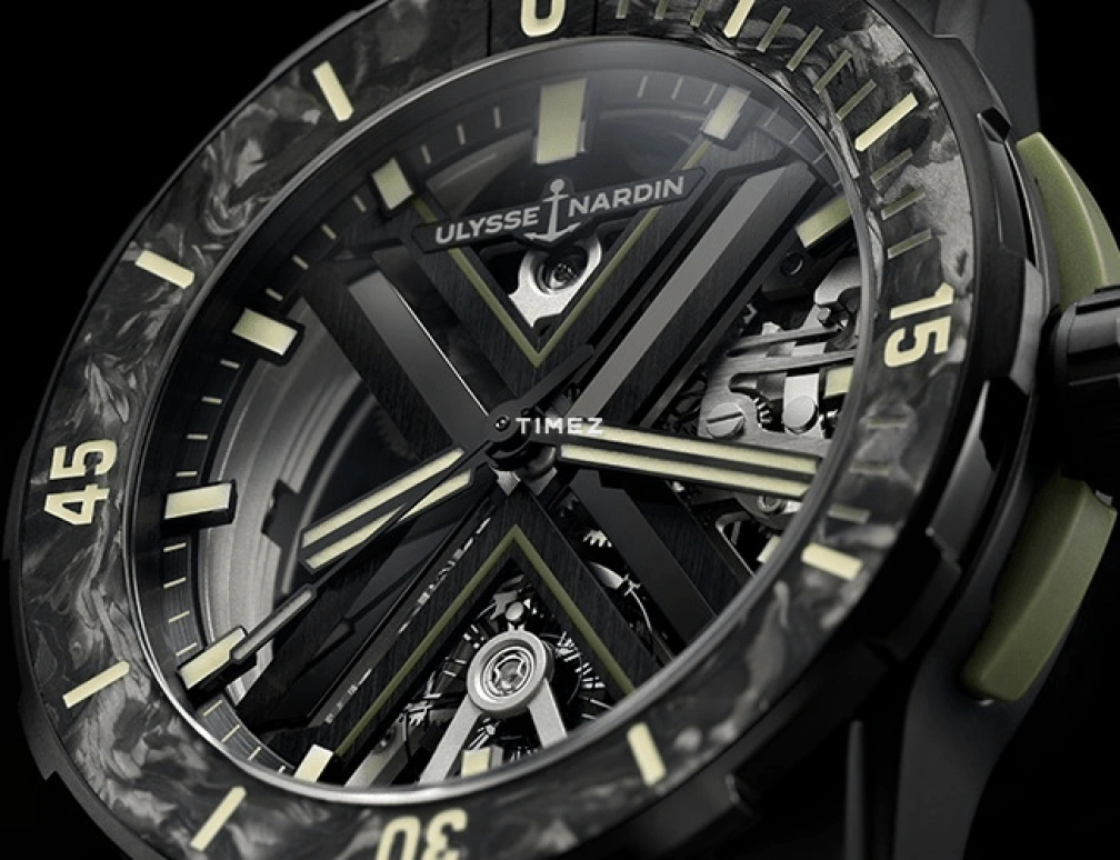 Ulysse Nardin,Diver 44mm,44mm,Titanium,Black,Skeleton,Automatic,96hours,In-house Caliber,3723,3723-170-2C/3A