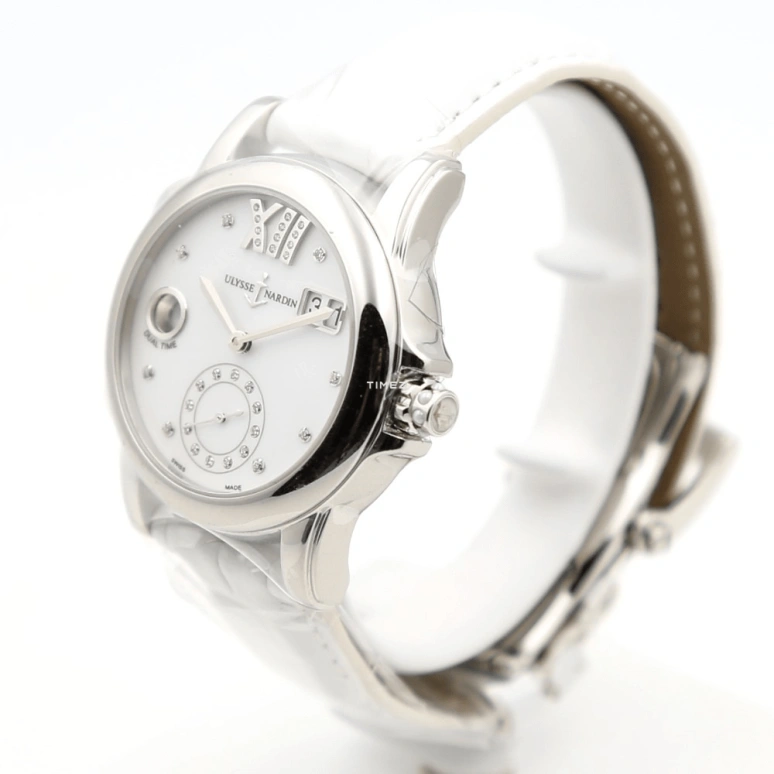 Ulysse Nardin,Dual Time 37.50mm,37.50mm,Stainless Steel,White,Automatic,Dule Time,Big Date,3343,3343-222/391