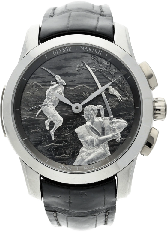 Ulysse Nardin,Classico 43mm,43mm,Platinum,Grey,Silver,Automatic,Minute Repeater,40hours,6109,6109-130/SAMOURAI