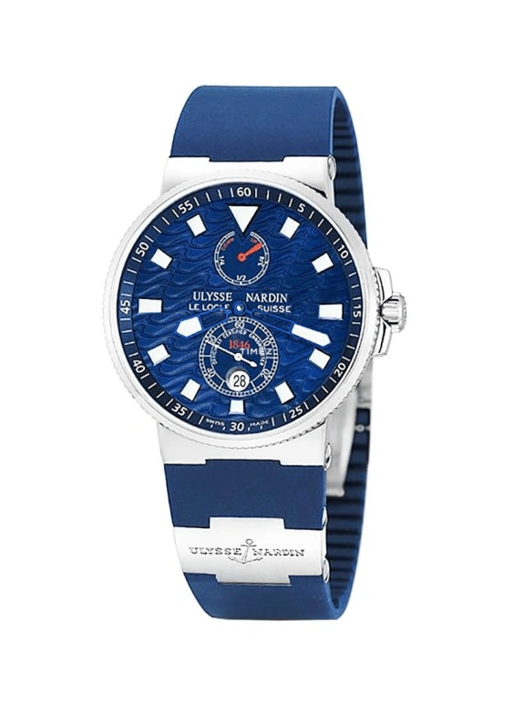 Ulysse Nardin,Marine 41mm,41mm,Stainless Steel,Blue,Automatic,Day,48hours,263,263-68LE-3