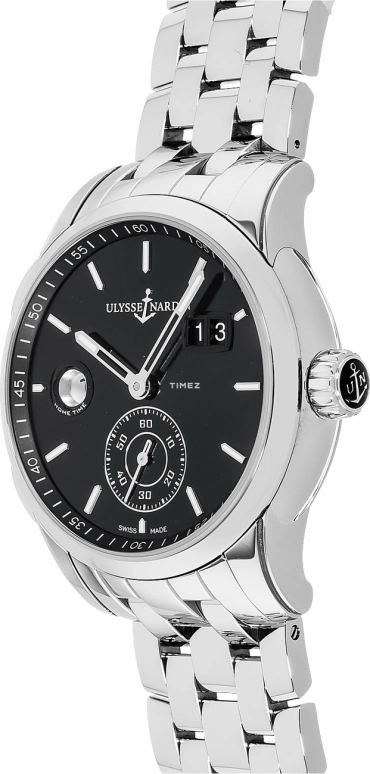 Ulysse Nardin,Dual Time 42mm,42mm,Stainless Steel,Black,Automatic,Day,Dule Time,3343,3343-126-7/92