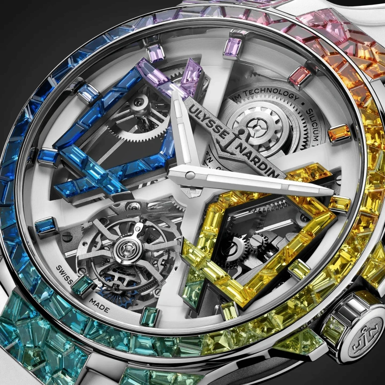 Ulysse Nardin,Blast 45mm,45mm,White Gold,See-through,Automatic,Tourbillon,72hours,1720,1720-400B1LE-9A-RAIN/3A