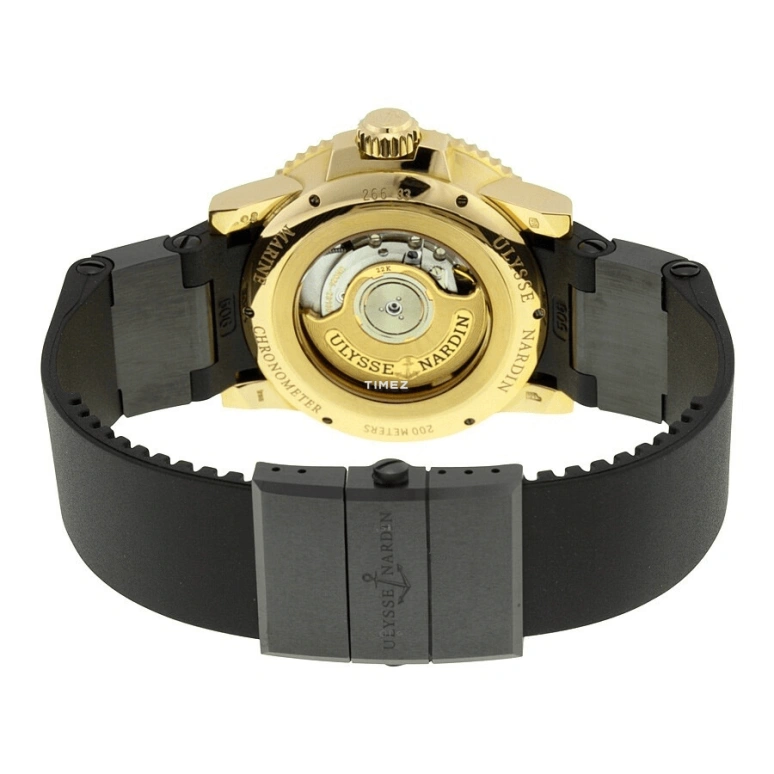 Ulysse Nardin,Diver 42.70mm,42.70mm,Rose Gold,Black,Automatic,Day,Power Reserve Indicator,266,266-33-3C/922