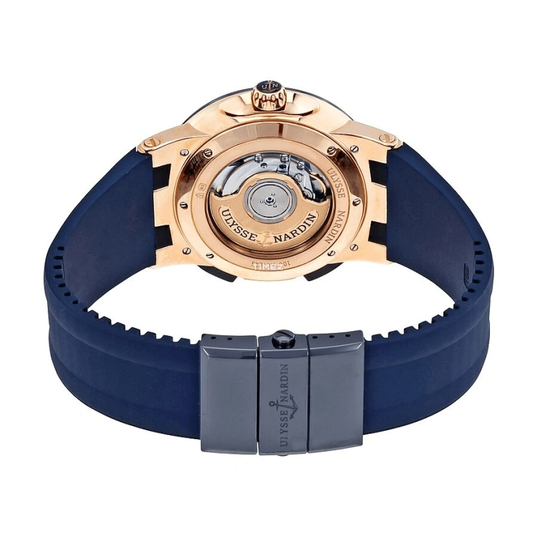 Ulysse Nardin,Dual Time 42mm,42mm,Rose Gold,Ceramic,Blue,Automatic,Dule Time,Big Date,246,246-00-3/43
