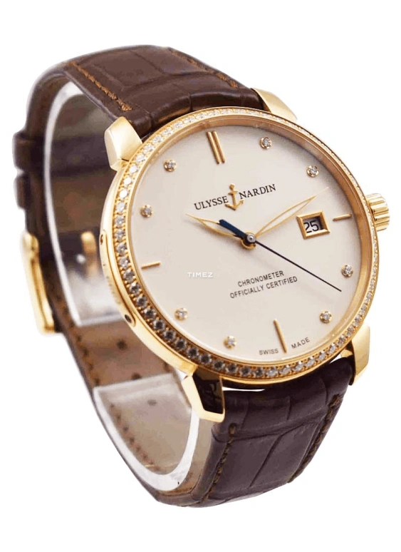 Ulysse Nardin,Classico 40mm,40mm,Rose Gold,Beige,Yellow,Automatic,Day,42hours,8156,8156-111B-2/991